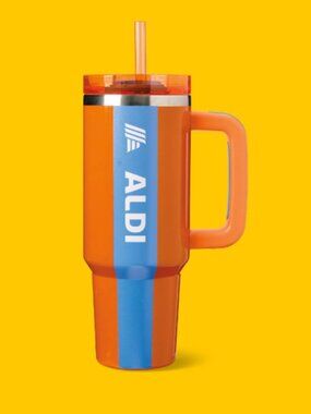 ALDI 50th Anniversary 40oz Tumbler Orange LTD RARE Just Dropped 4-15-2026 NEW